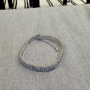 Elegant Silver Rhinestone necklace